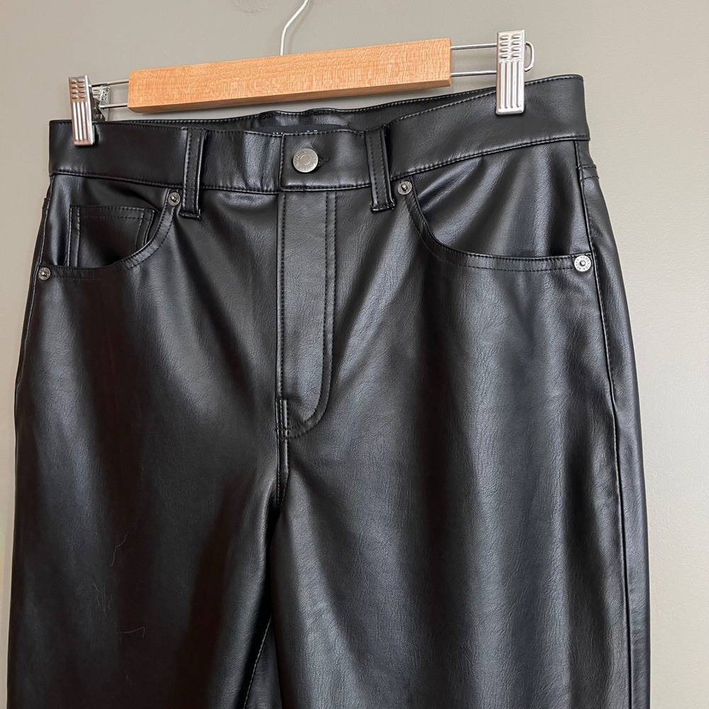 Veronica Beard Beverly Flare High Rise Pant in Black Size 29 Faux Leather Chic - Picture 8 of 16